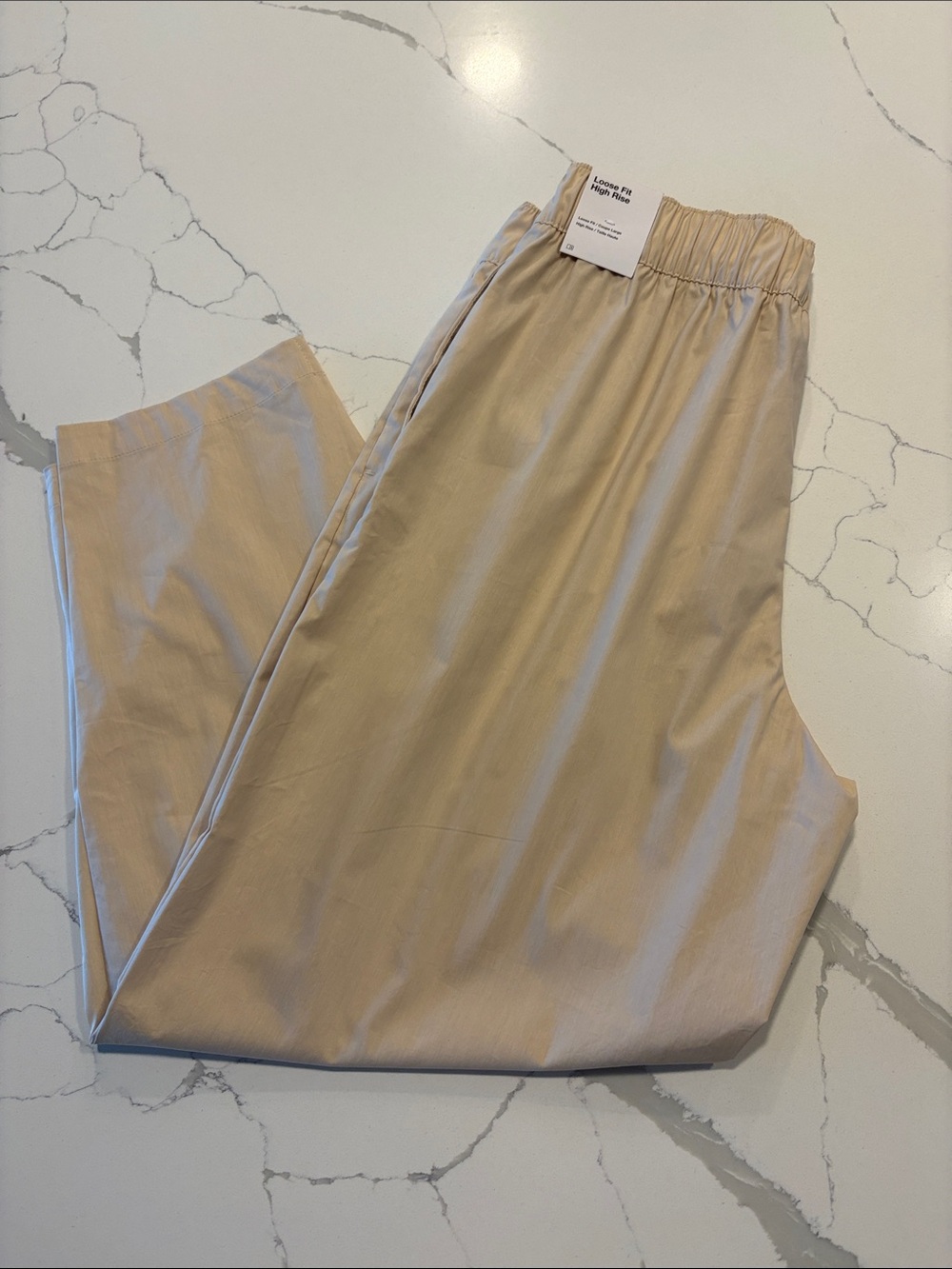 Nike High Rise Curve Pants ~ Medium ~ Hemp/White - Picture 5 of 11